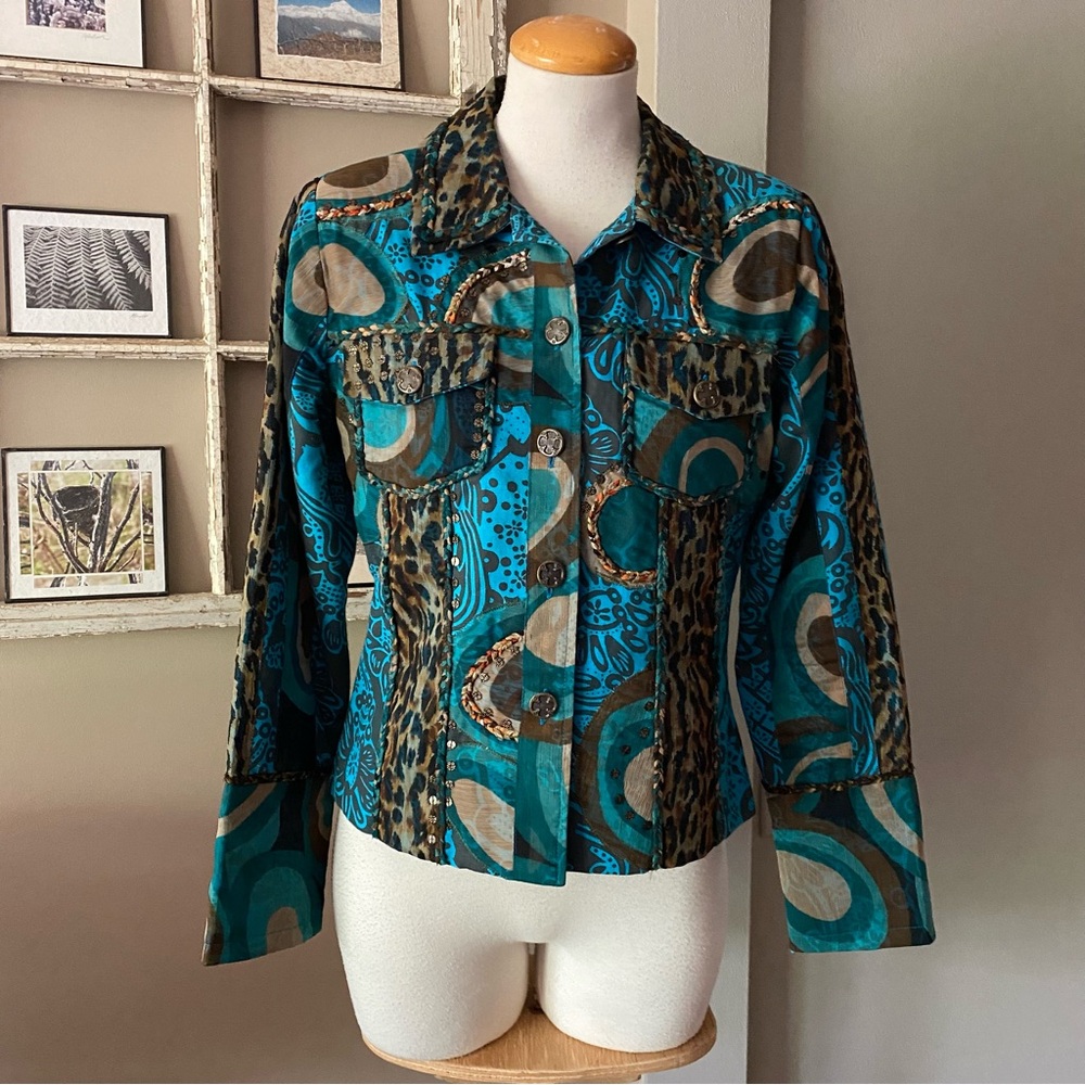 Striking boho “Parsley and Sage” jacket.